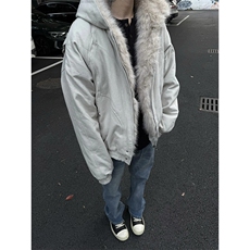 现货高品质美式高街冬季重磅硬挺短款座山雕毛领棉衣男女加厚外套，男装棉衣，电商A443