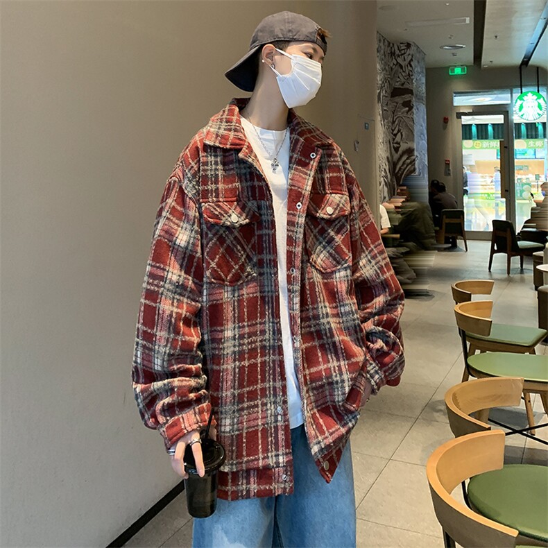 Wt47-P55美式复古宽松型小香风毛呢外套,男装夹克,星座1501-1