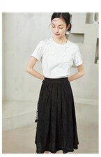 现货，夏季新款盘花短袖T恤，女装T恤，觅处