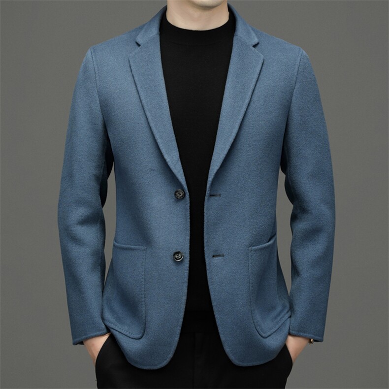 秋季新款男士商务休闲西装上衣中年纯色宽松免烫西服外套男装，男装西服，电商B212（原钱塘6029）
