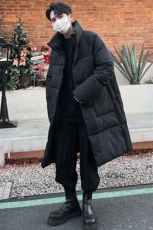 MY884-P168中长款大口袋设计羽绒棉服男士暗黑风宽松棉衣保暖，男装棉衣，电商B280-1（原A049）