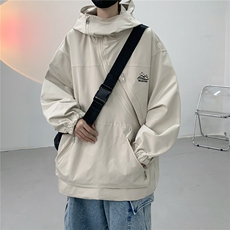 高品质防水连帽冲锋衣斜门襟外套夹克cwy233-P85控118，男装夹克，电商B370
