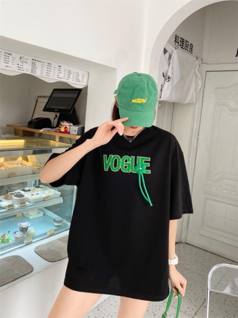 现货欧货烫钻大版T恤，女装T恤，泽妤