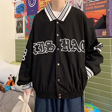 秋冬新品宽松运动风拼色棒球服班服拼色夹克外套男装W1569-P50，男装夹克，星座512-4