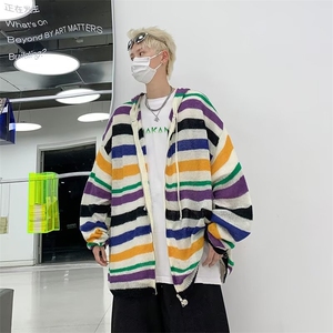 新款时尚2026新款春款连帽针织外套开衫男女潮流文艺慵懒M56/P42图片