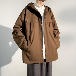港风连帽工装夹克男 上衣外套JK762 P80图片