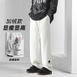 加绒加厚宽松直筒阔腿男生休闲长裤WK87-1常规特批28加绒特批33