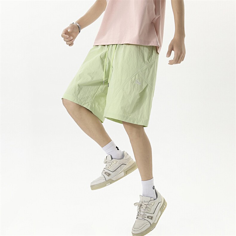 现货A337-S171-P40控58多巴胺刺绣夏季宽松速干工装短裤，男装牛仔裤，电商A337