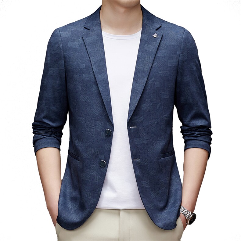 DJ8863钱塘2020-3新款时尚休闲简约百搭中年男士西服外套P147,男装西服,钱塘207-3