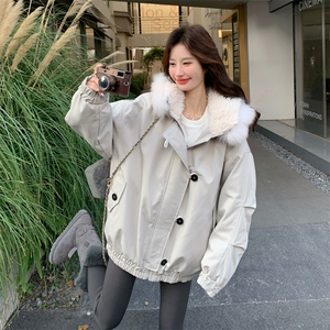 新款！赵露思同款真狐狸毛派克服工装外套2C133-6005-P275-K398图片