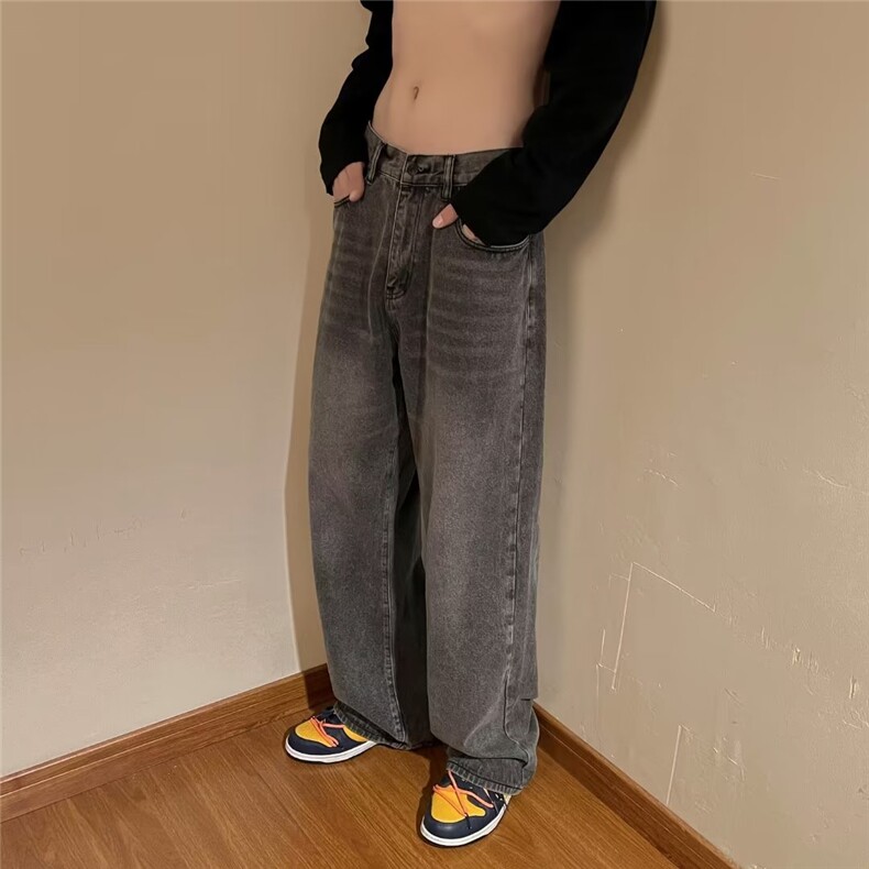 牛仔裤男秋季潮大码休闲裤子高街KM876P40,男装牛仔裤,星座1116-2