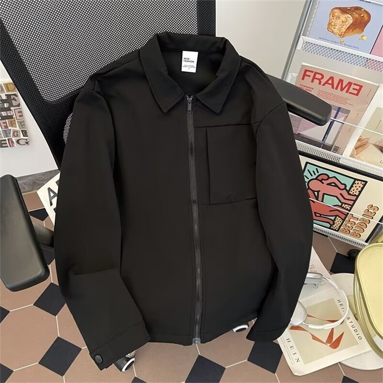 飞行员外套男春秋季潮流美式设计感上衣宽松翻领休闲夹KE232P78,女装短外套,星座1013-5