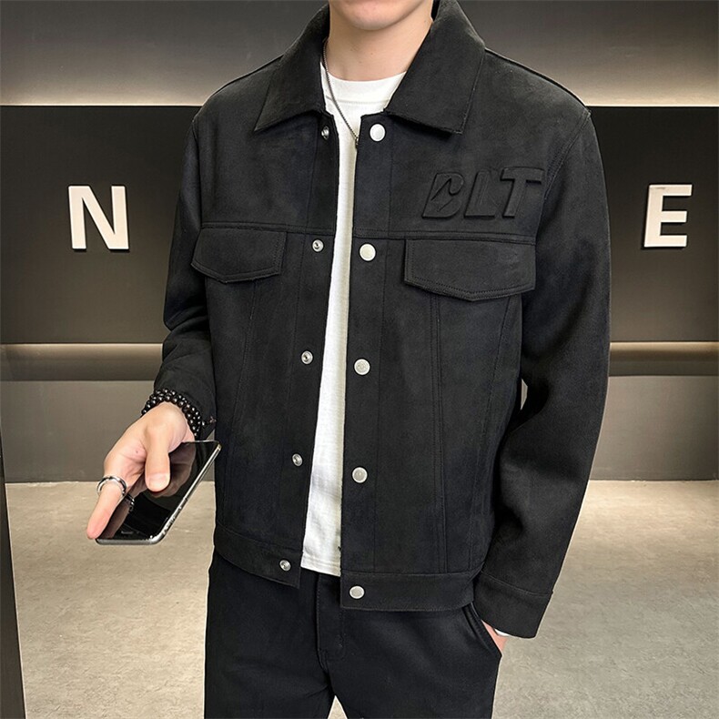 2025春季新款鹿皮绒男装夹克时尚休闲百搭外套C317-JK9520-P145,男装夹克,电商C317