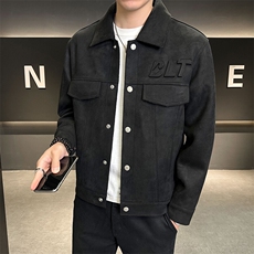 2025春季新款鹿皮绒男装夹克时尚休闲百搭外套C317-JK9520-P145，男装夹克，电商C317