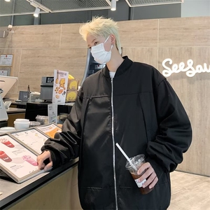 棒球服外套男士春秋季2023新款透气宽松飞行员夹克男生衣服J6601