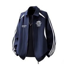 美式学院风刺绣设计大码M-5XL立体白底棒球服夹克JK78073P79控128，男装夹克，星座226-1