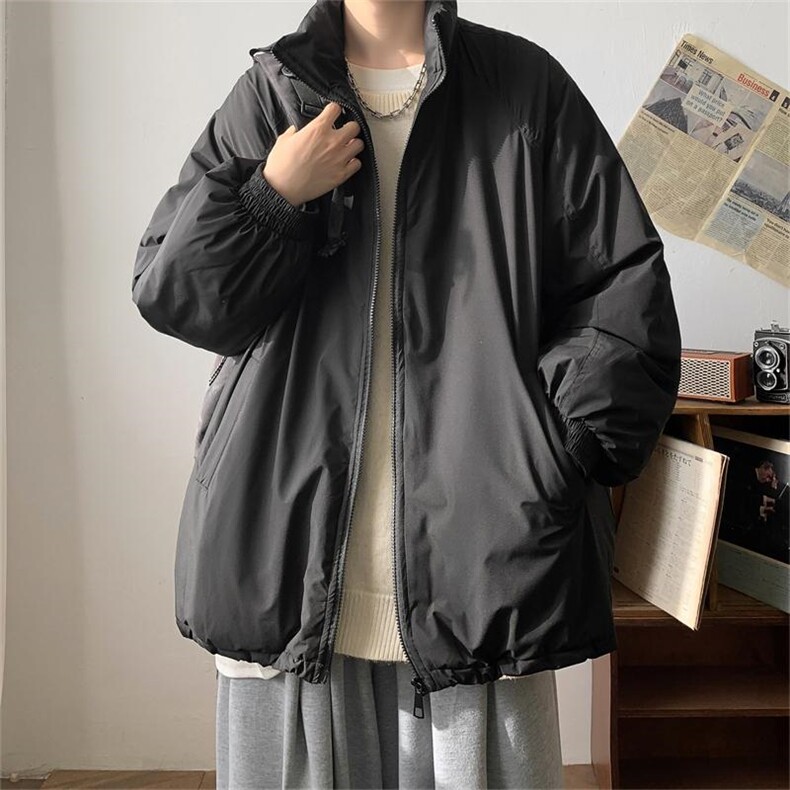1506/MQ2/P85立领日系复古潮牌棉衣冬季纯色棉服简约基础款棉袄,男装棉衣,星座1506-1