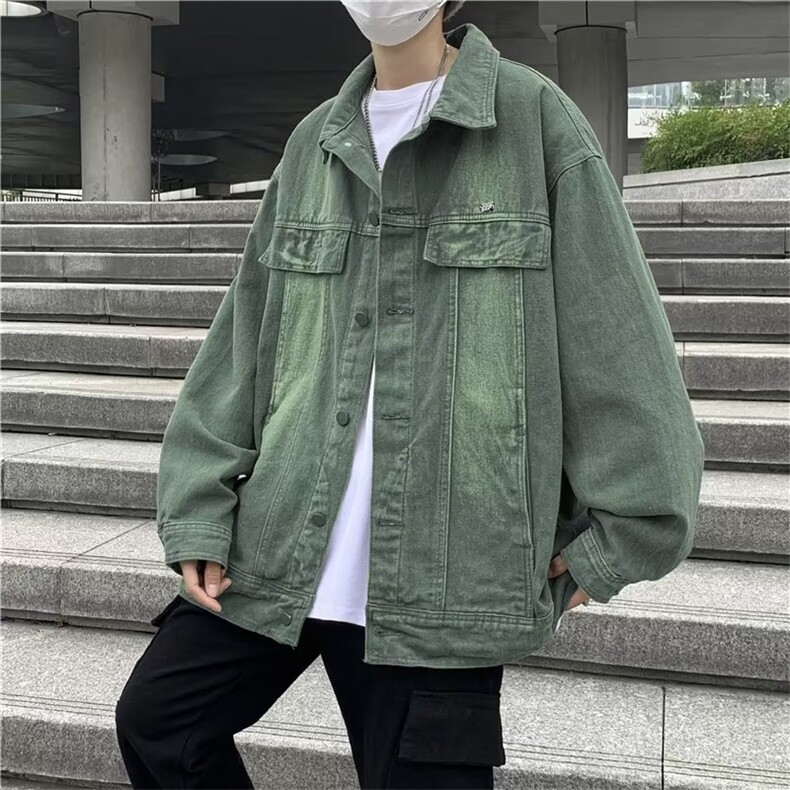 痞子帅气牛仔外套男韩版潮流2023秋冬季新款ins宽松夹克W3709-P60，男装大码男装，星座412-2