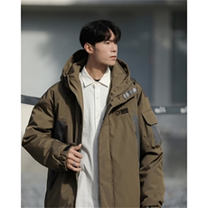 冬季新款防风防水连帽棉服宽松加厚保暖外套，男装棉衣，星座410-6（原星座1304-1）
