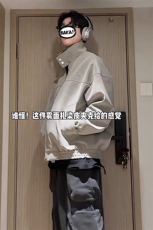 春季新款港风美式潮流痞帅短款立领飞行员夹克XZ213-JK1001-P70，男装夹克，星座213