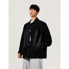 经典款水洗文艺廓形街头外套美式复古情侣百搭牛仔外套HY715TP58，男装工装外套，电商A102B