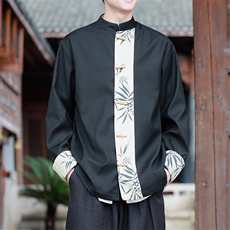 现货新中式2024情侣外景竹叶夹克加厚男士外套JK88-P100控158，男装夹克，电商A021
