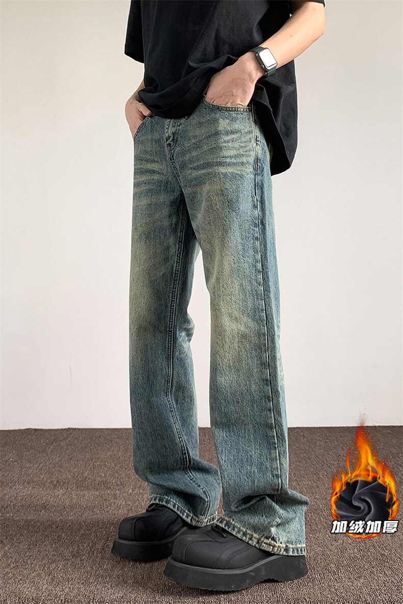 2025GK24327加绒内景大码美式微喇牛仔裤M-5XGK241012-特P50,男装牛仔裤,电商A022