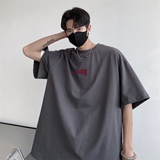 纯色百搭纯棉短袖上衣优选复古简约设计日系高街T恤HY796TP18，男装T恤，电商A102B