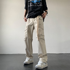 春夏新款多口袋美式高街直筒工装裤潮休闲裤XZ211-1-K2318-P65，男装工装外套，星座211-1