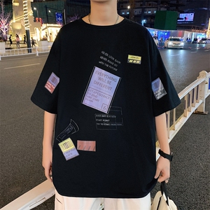 ！2023春夏新款潮流男士纯棉短袖T恤学生半袖体恤衫T336P28图片