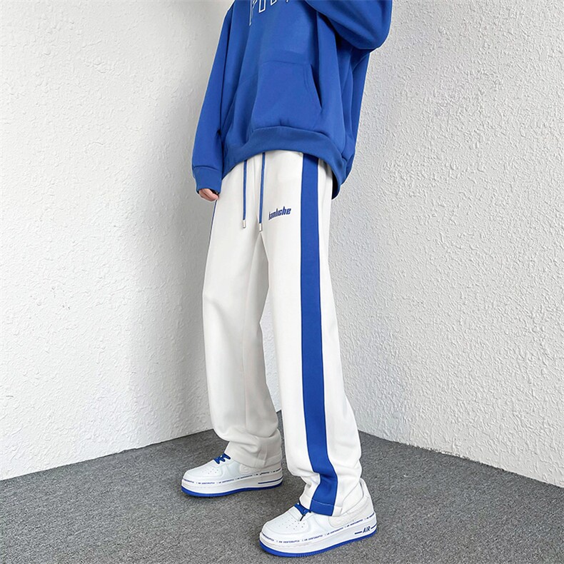 2022春装新款克莱因蓝男女情侣休闲卫裤直筒裤B221-LK22004-P50,男装休闲裤,电商B221