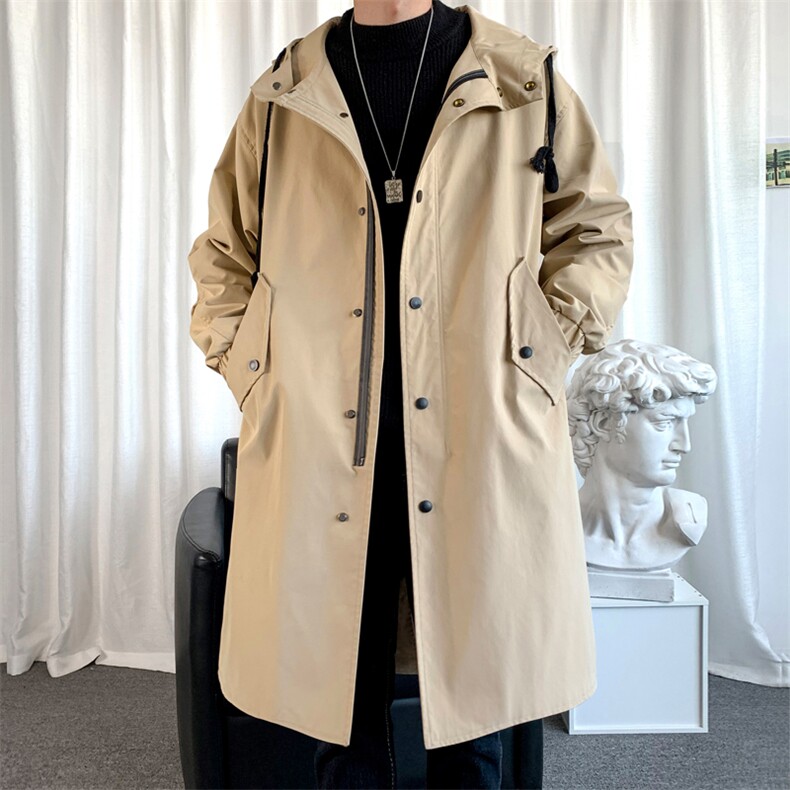 5W件长年冲锋风衣男中长款大衣男F174薄P90加棉P100特价爆景B，男装风衣，星座401