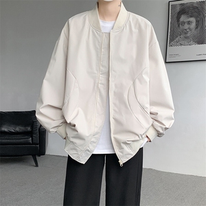 M-8XL春季棒球服外套男大码立领飞行员夹克潮牌休闲衣服JK001P65图片
