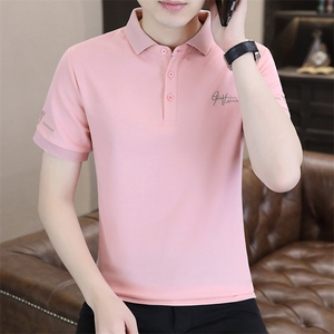 直播现货主推不断货大码休闲翻领短袖T恤POLO衫男7799P32图片