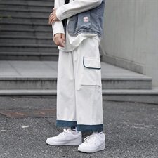 910A港风新款情侣长裤日系复古原创潮流学生休闲裤男，男装休闲裤，星座910A
