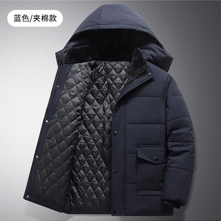 2025跨境冬季加绒加厚高端高品质带帽可脱卸棉衣中老年爸,男装棉衣,星座218-1（原230）