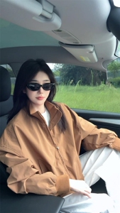 现货 26春装美拉德立领飞行夹克纯色复古廓形高街棒球服外套图片