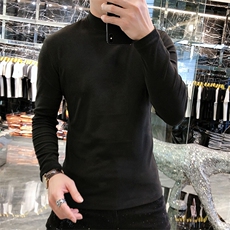 22新款秋冬潮牌男简欧大码休闲圆领双面德绒打底衫长袖A-800-P43，男装T恤，电商A227B（原钱塘4066-1）
