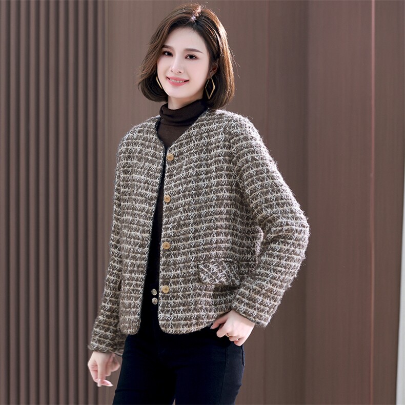 专柜品牌小香风羊毛短外套女2024新款秋冬洋气减龄毛呢上衣,女装毛呢外套,衣之秀