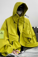 8XL-M特大码冲锋衣防水宽松工装风男夹克外套JK1306P90控118，男装夹克，电商D206-1
