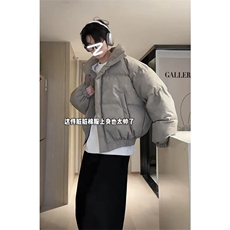 现货[网图]潮牌痞帅短款棉衣立领宽松面包服男5D3062-TP60不，男装棉衣，电商A102