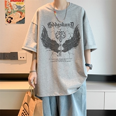 已注册/夏季内景港风宽松大码短袖T恤男潮休闲打底衫DT00574/P25，男装T恤，电商B316