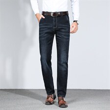Z6127钱塘2020-2春秋中年男士纯色长裤商务休闲牛仔裤主推款P60，男装牛仔裤，钱塘207-2