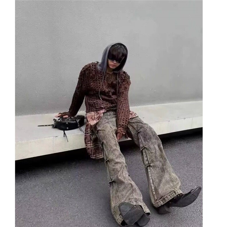 潮流时尚慵懒简约气质牛仔裤ins文艺原宿百搭新款日系流行,男装牛仔裤,星座506A