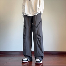 抖音品质秋季新款机能拉链防水宽松冲锋裤B315-K24251-特p35控68，男装休闲裤，电商B315