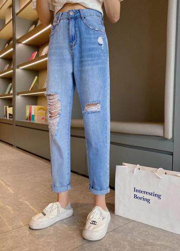 破洞牛仔裤，女装牛仔裤，可家 cutiesister