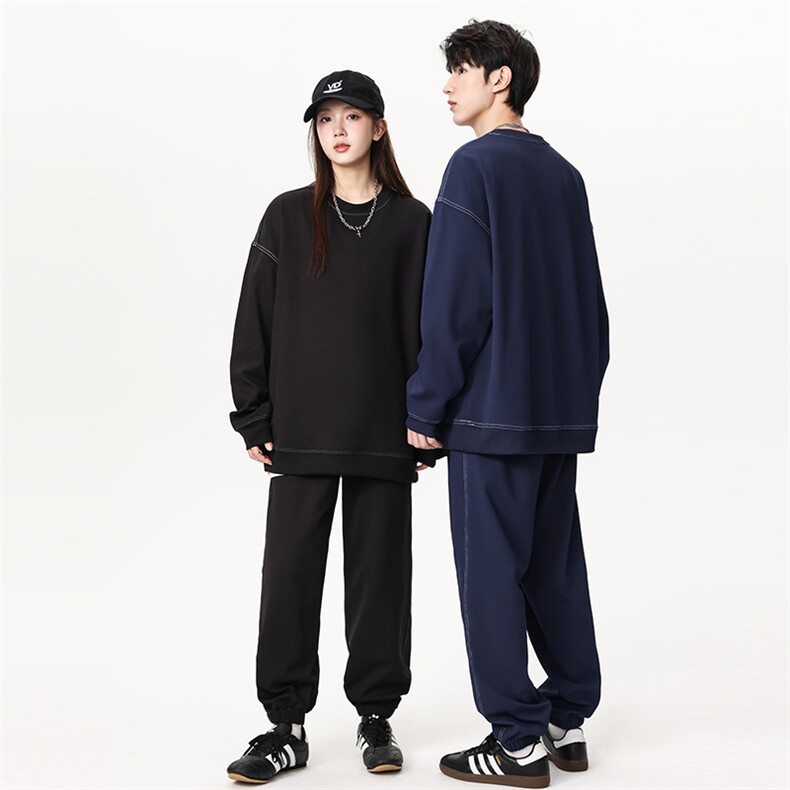 311B-1-9260-P53控108大码元秋季新款休闲卫衣运动情侣套装,男装休闲套装,星座311B-1