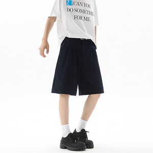 8XL-M褶皱西装短裤男大码夏季薄款过膝高级感五分裤子DK26001P42图片