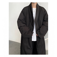 MH03-P145韩系慵懒风长款绒面棉服加厚保暖棉衣外套男，男装棉衣，星座1501-3