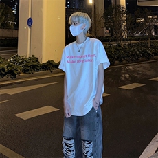 cleanfit短袖t恤高级感oversize七分袖XZ310A-4-T37，男装T恤，星座310A-4